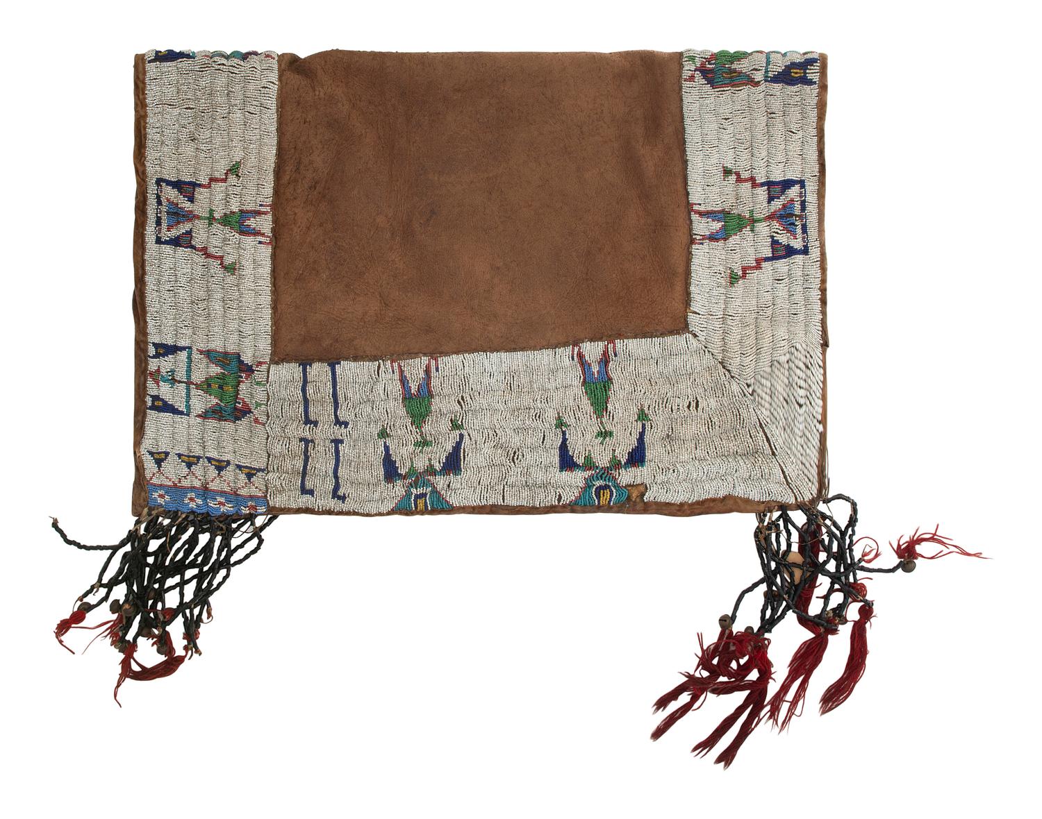 Sioux Beaded Hide Saddle Blanket