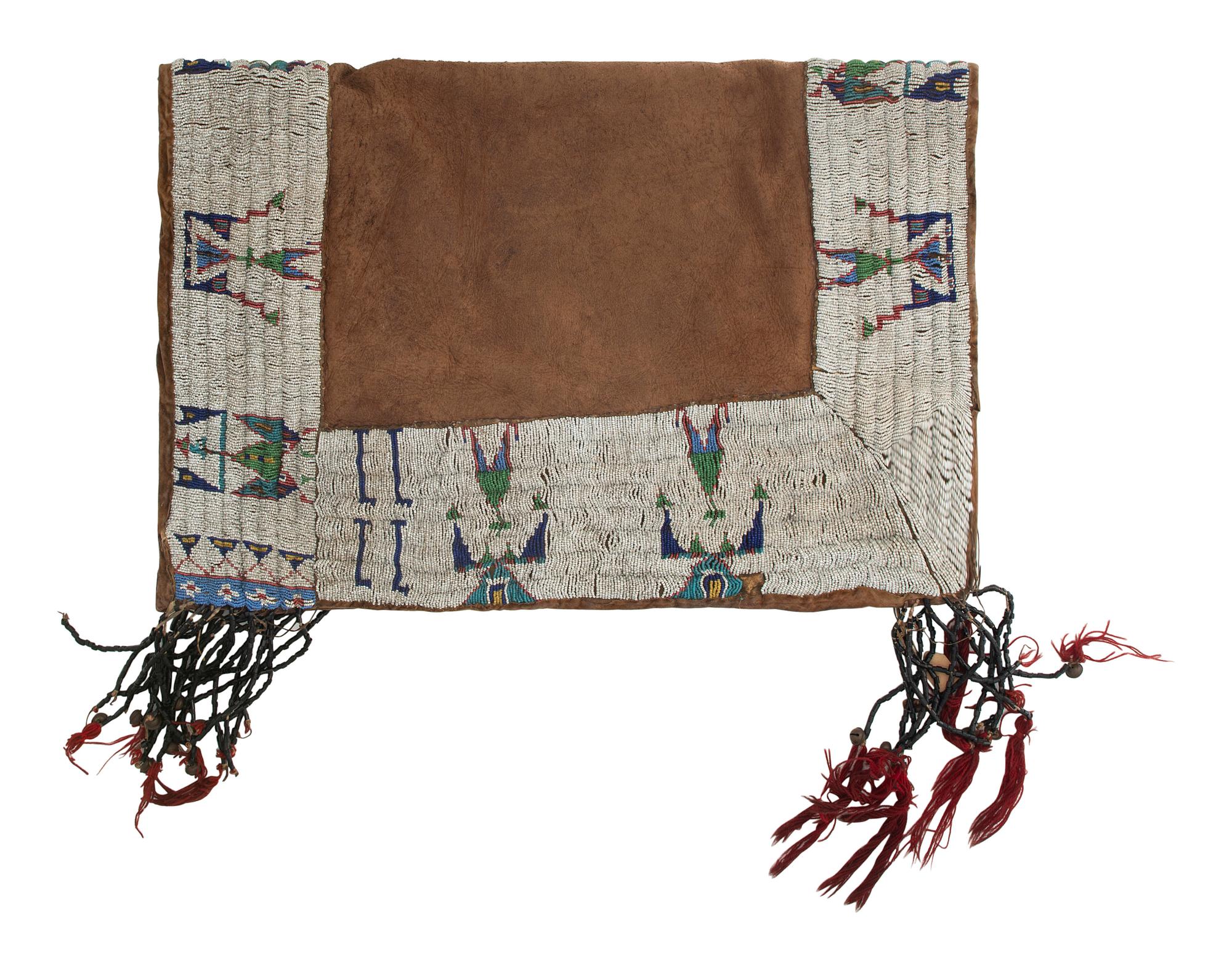 Sioux Beaded Hide Saddle Blanket
