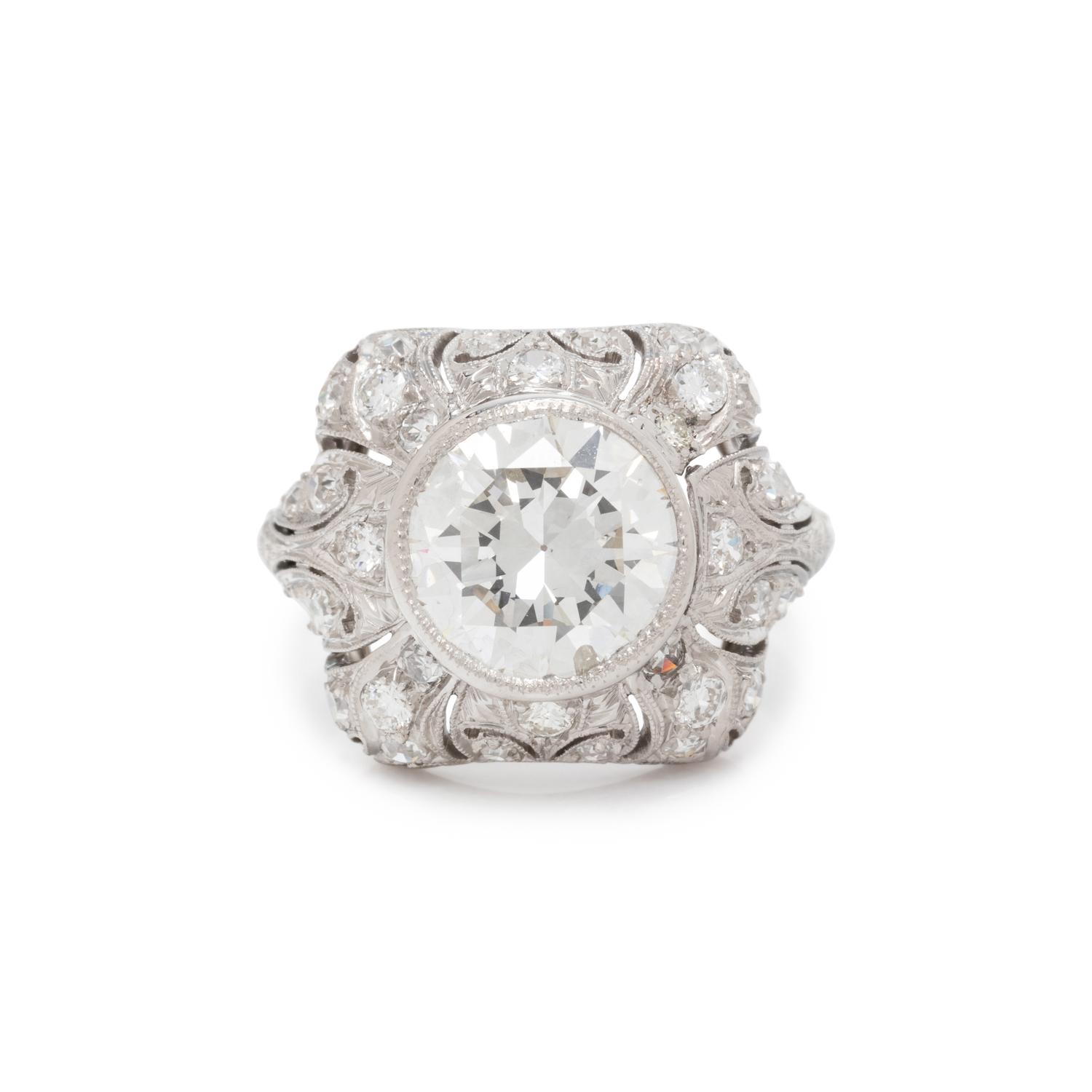 ART DECO, DIAMOND RING
