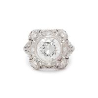 ART DECO, DIAMOND RING