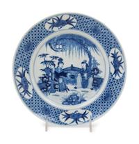 A Blue and White Porcelain Plate