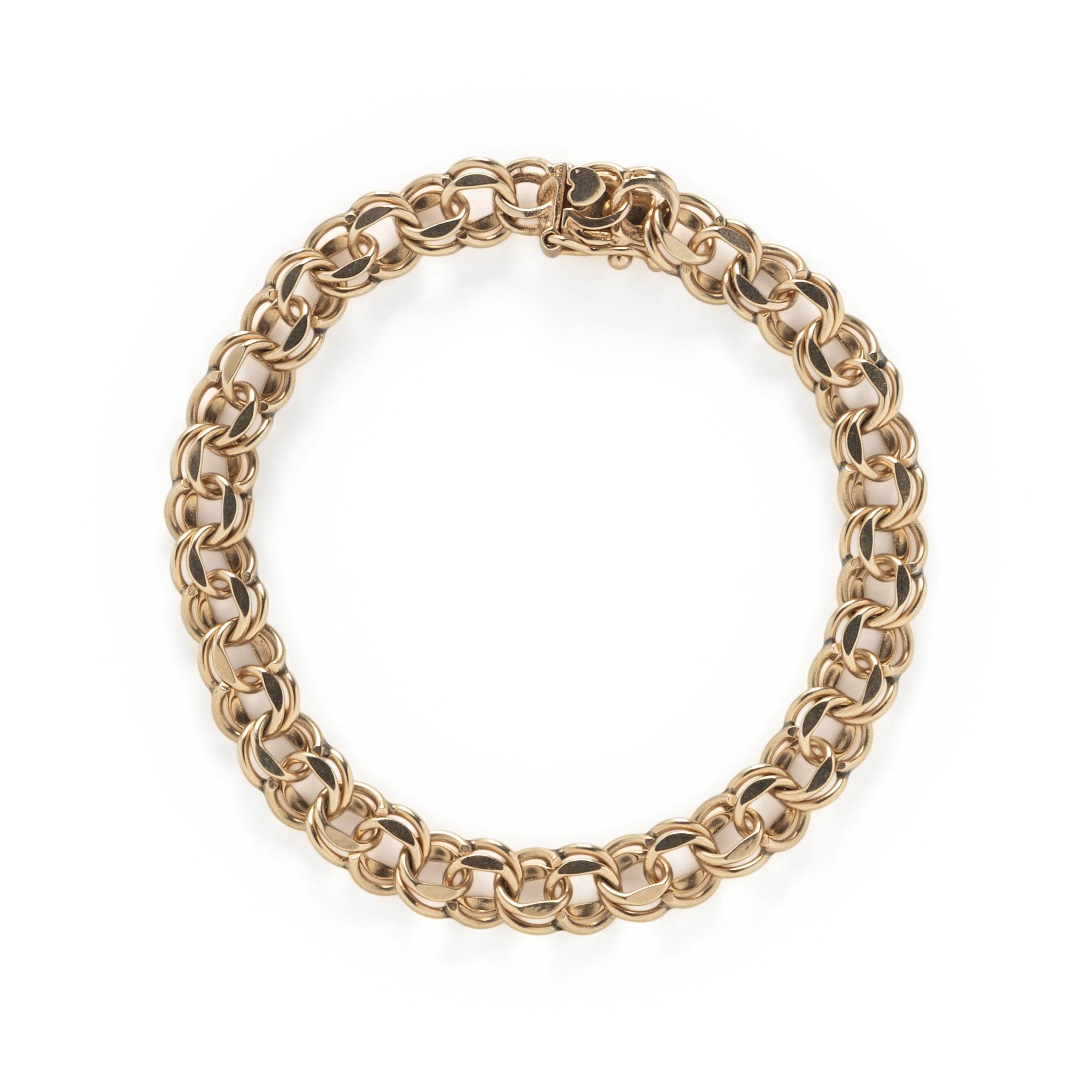 YELLOW GOLD LINK BRACELET
