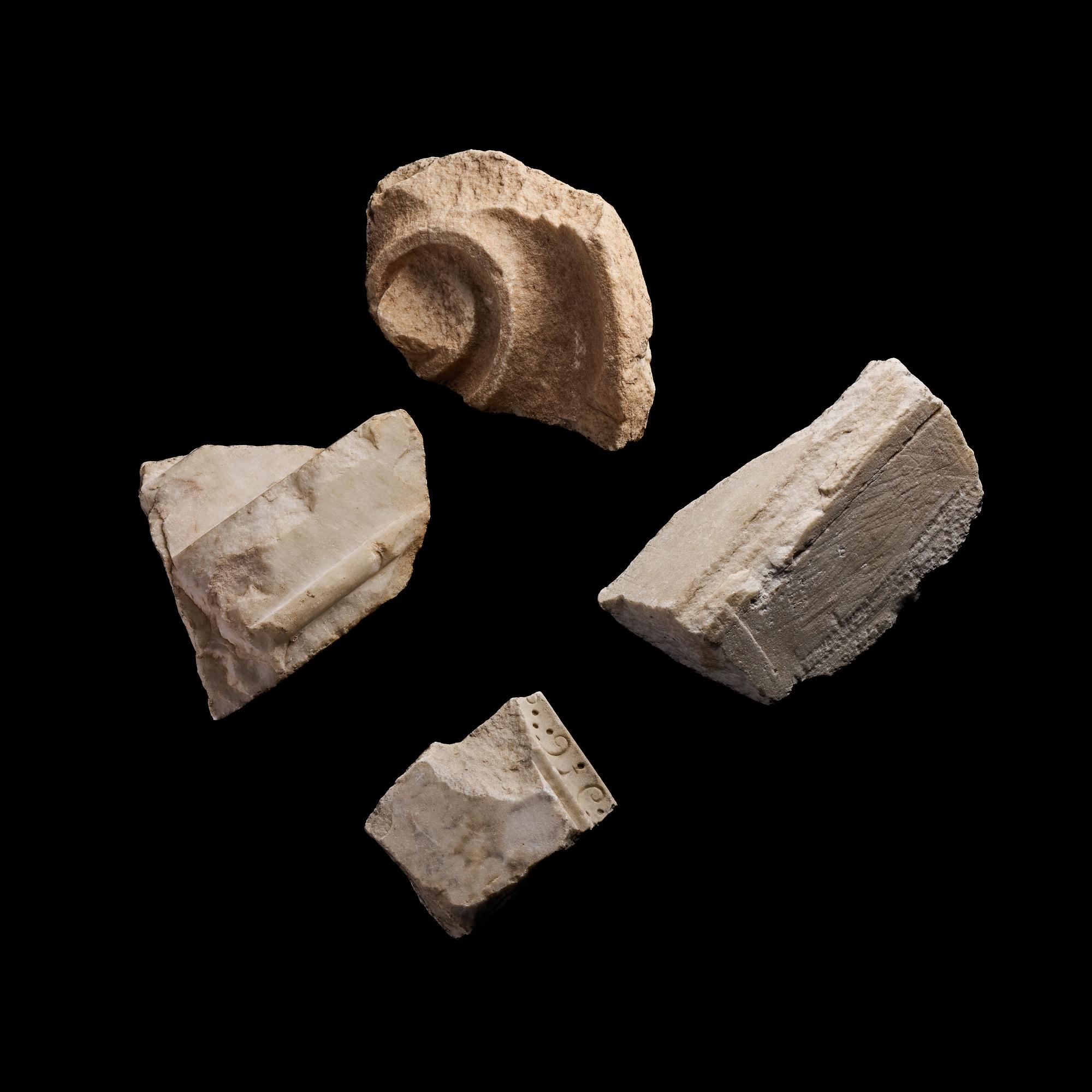 Four Greco-Roman Marble Architectural Fragments