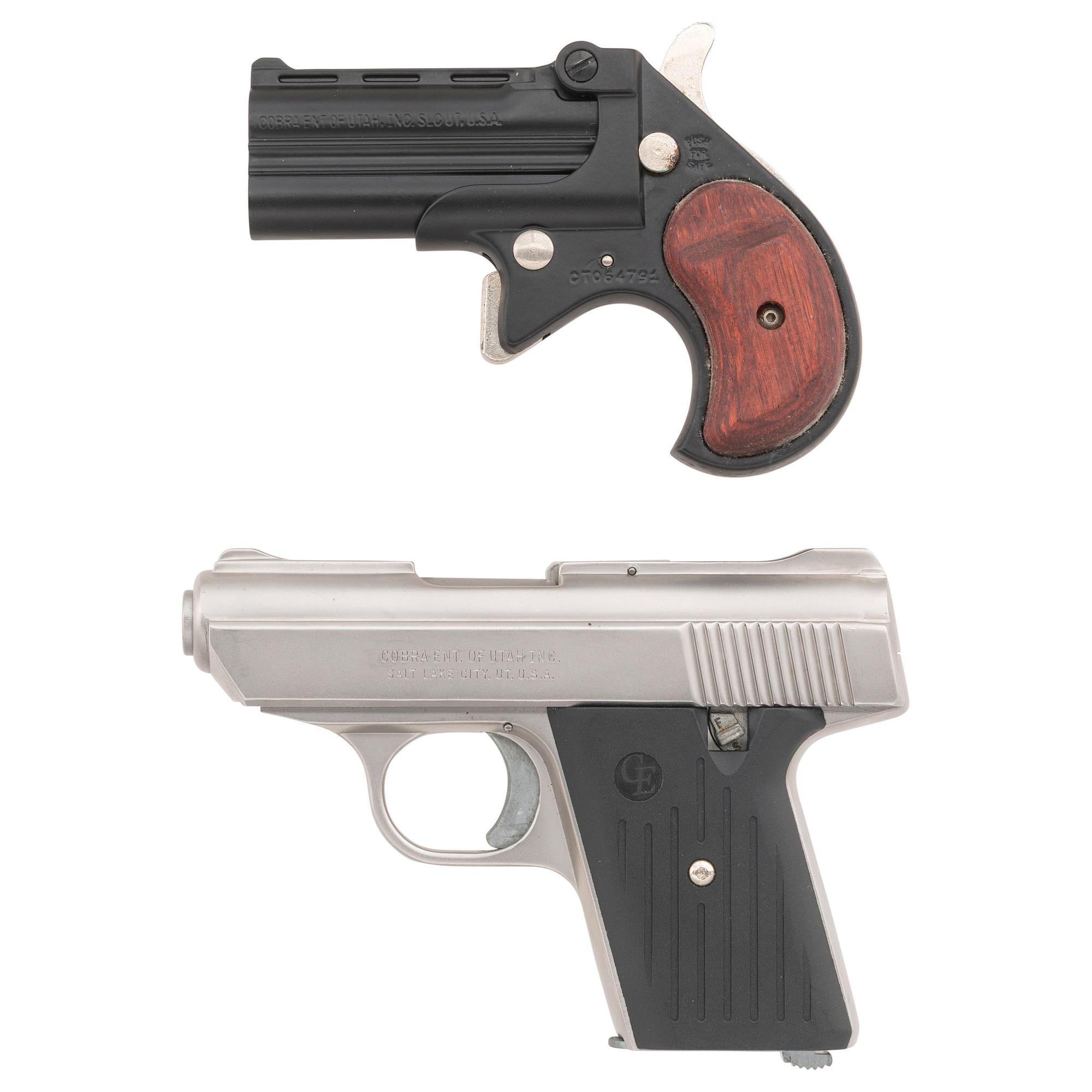 *Cobra Model CB 38 Derringer and Cobra Model CB-32 Pistol, both in Boxes with Accessories