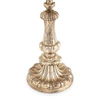 A Pair of Silvered Metal Table Lamps