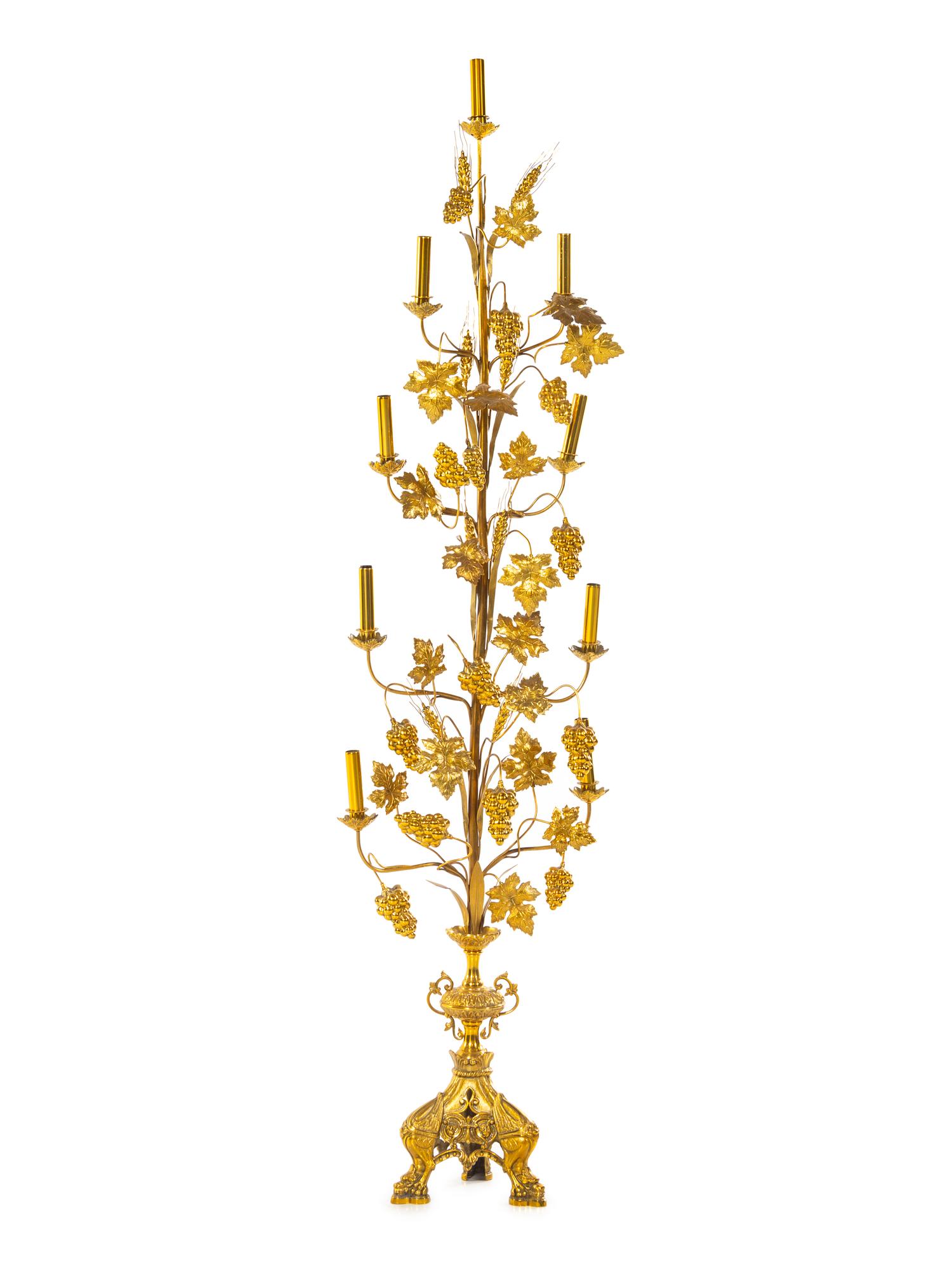 A Victorian Brass Candelabrum