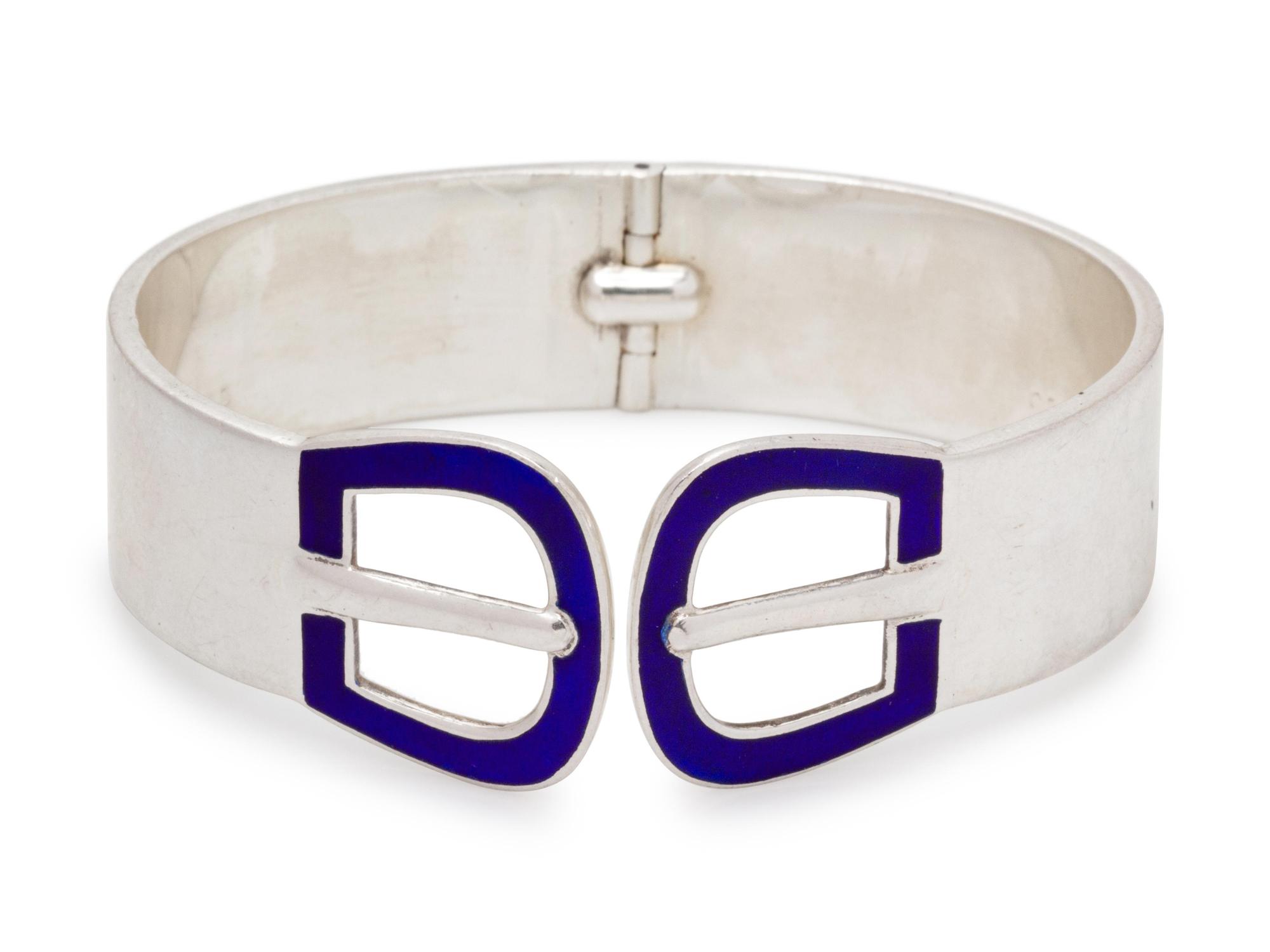 GUCCI, BELT MOTIF CUFF BRACELET