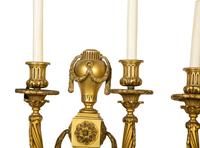 A Pair of Louis XVI Style Gilt Bronze Two-Light Sconces