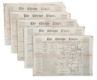 [NEWSPAPERS]. The Chicago Times. Chicago: June 20, 1861-July 31, 1866. Approximately