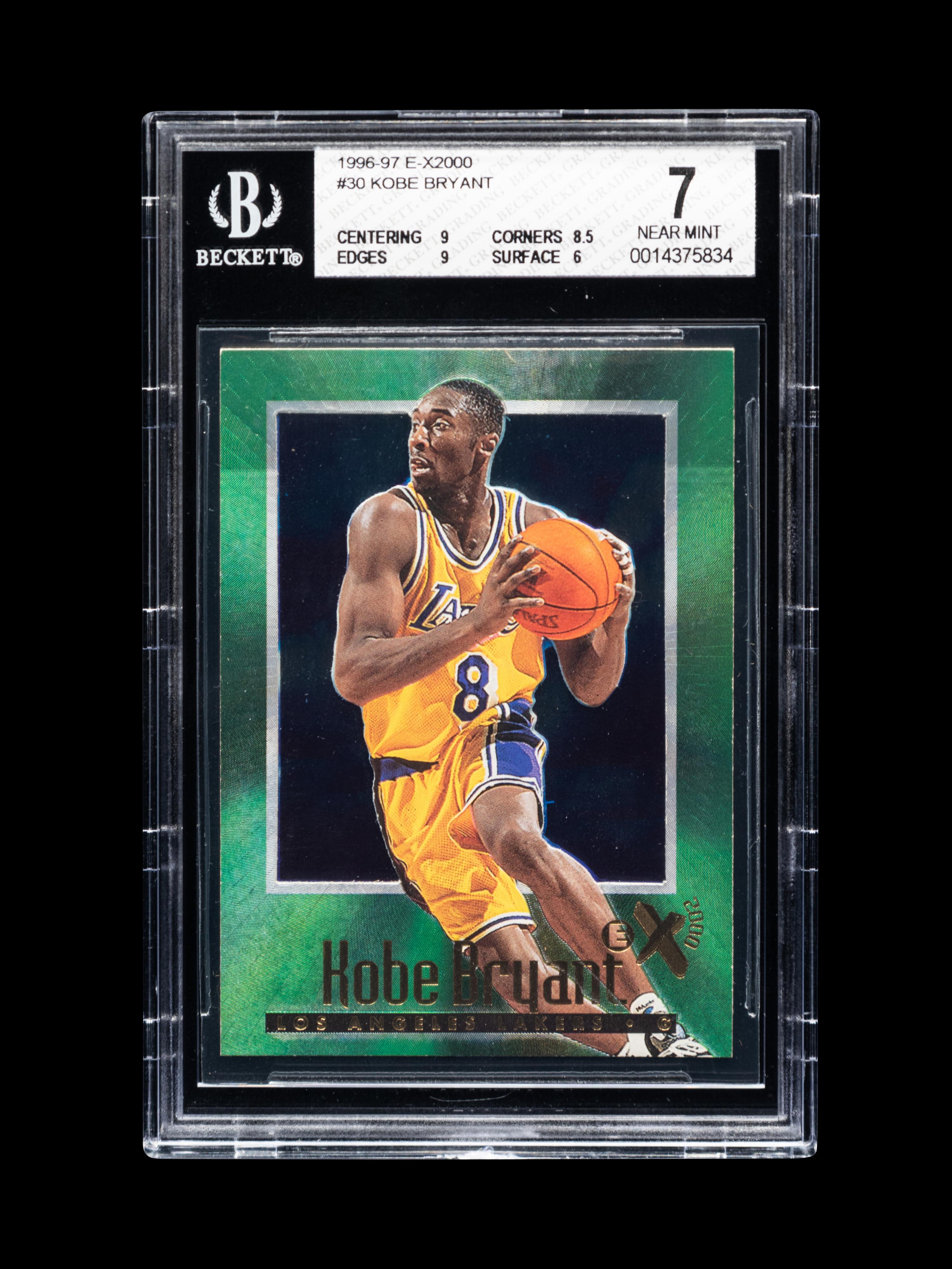A 1996-97 Skybox E-X2000 Kobe Bryant Rookie Basketball Card No. 30 (BGS 7 NM)