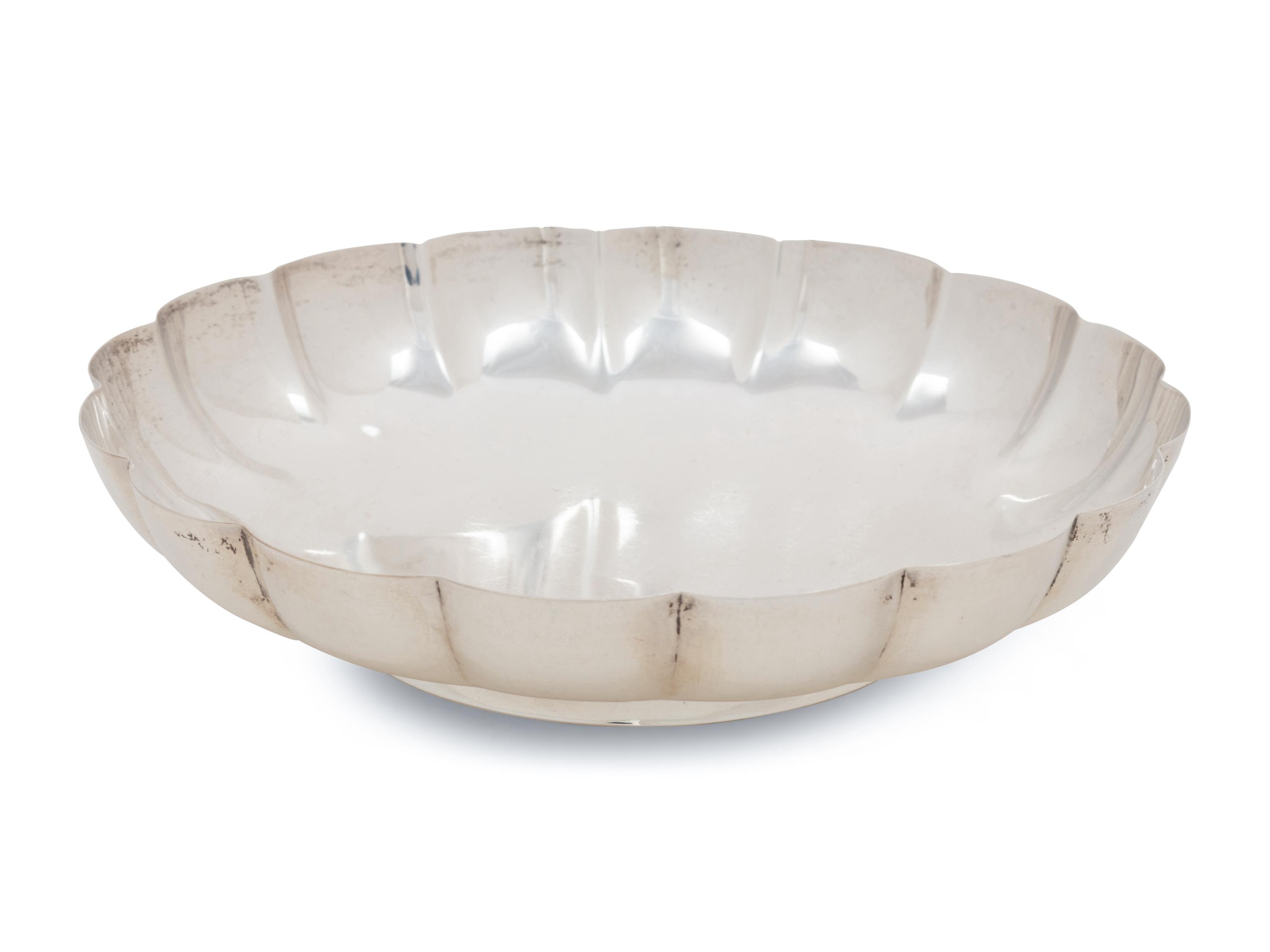 An American Silver Scalloped Dish