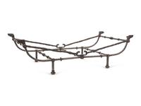 A Giacometti Style Silvered Metal Low Table — 20TH CENTURY
