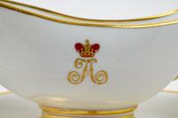 A Russian Porcelain Sauceboat and Underplate from the Farm Service