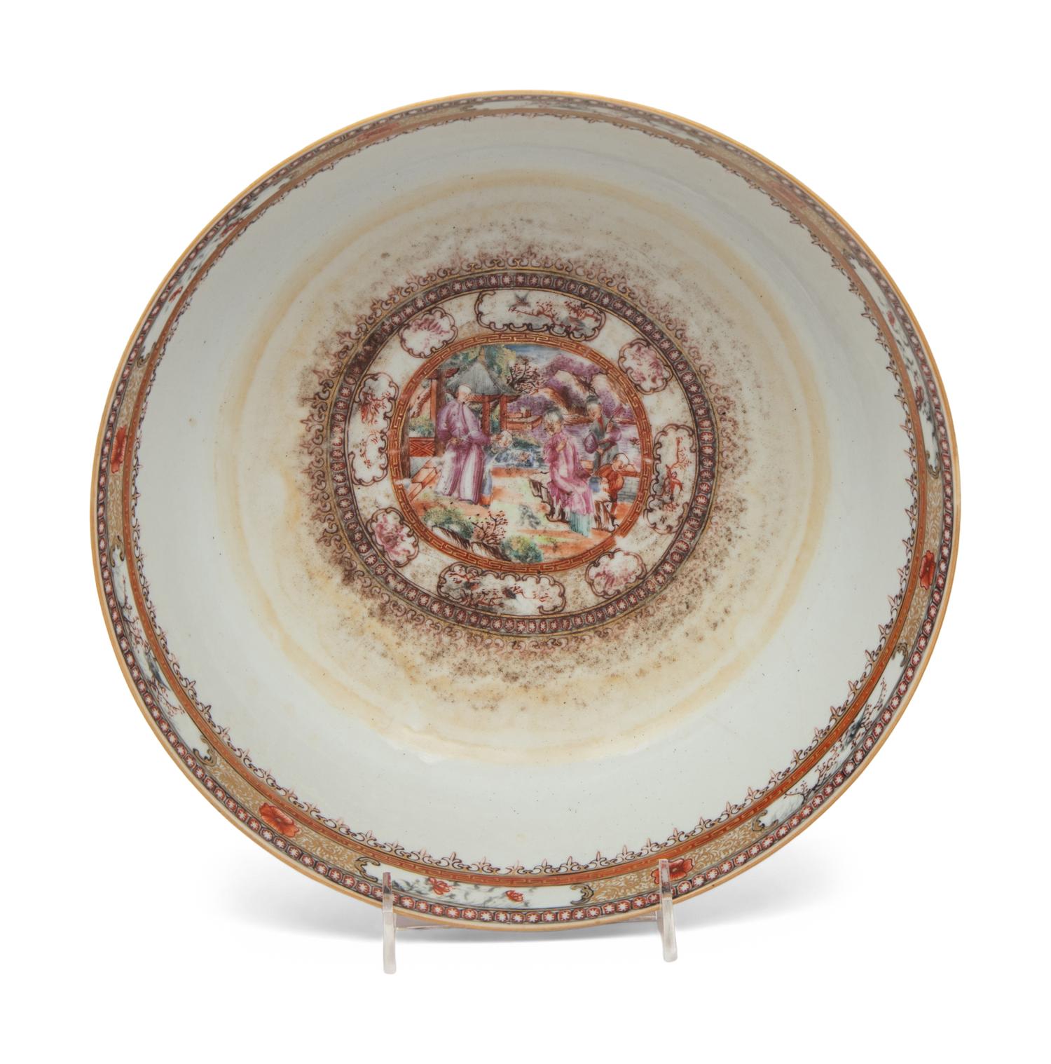 A Chinese Export Porcelain Punch Bowl