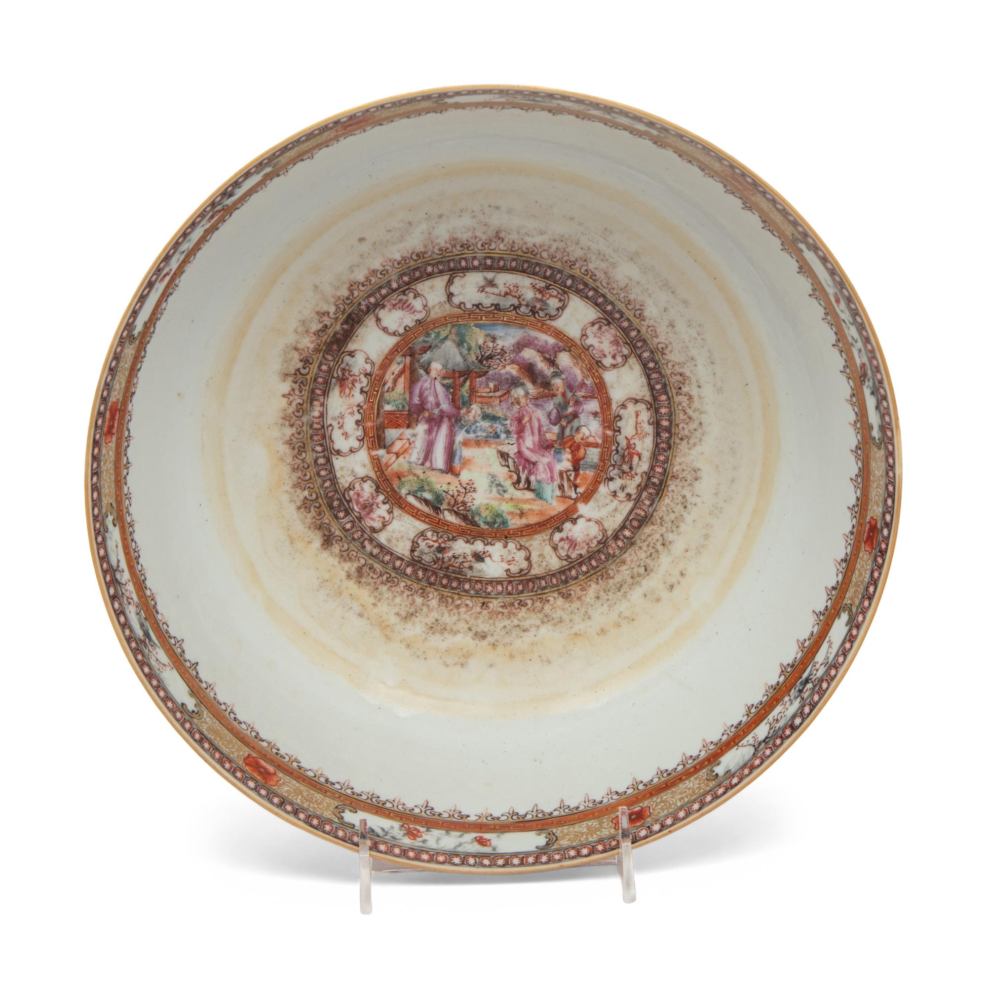 A Chinese Export Porcelain Punch Bowl