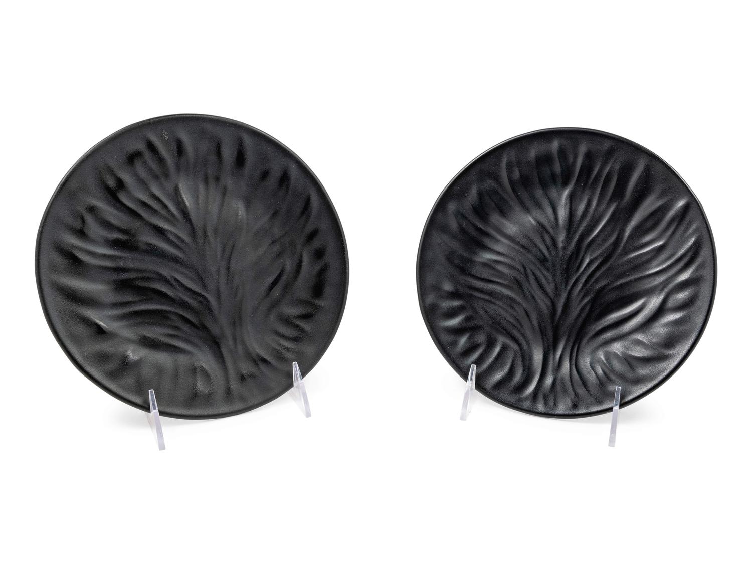 A Set of Twelve Lalique Colored and Frosted Glass Salad Plates — 20TH CENTURY