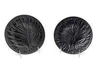 A Set of Twelve Lalique Colored and Frosted Glass Salad Plates — 20TH CENTURY