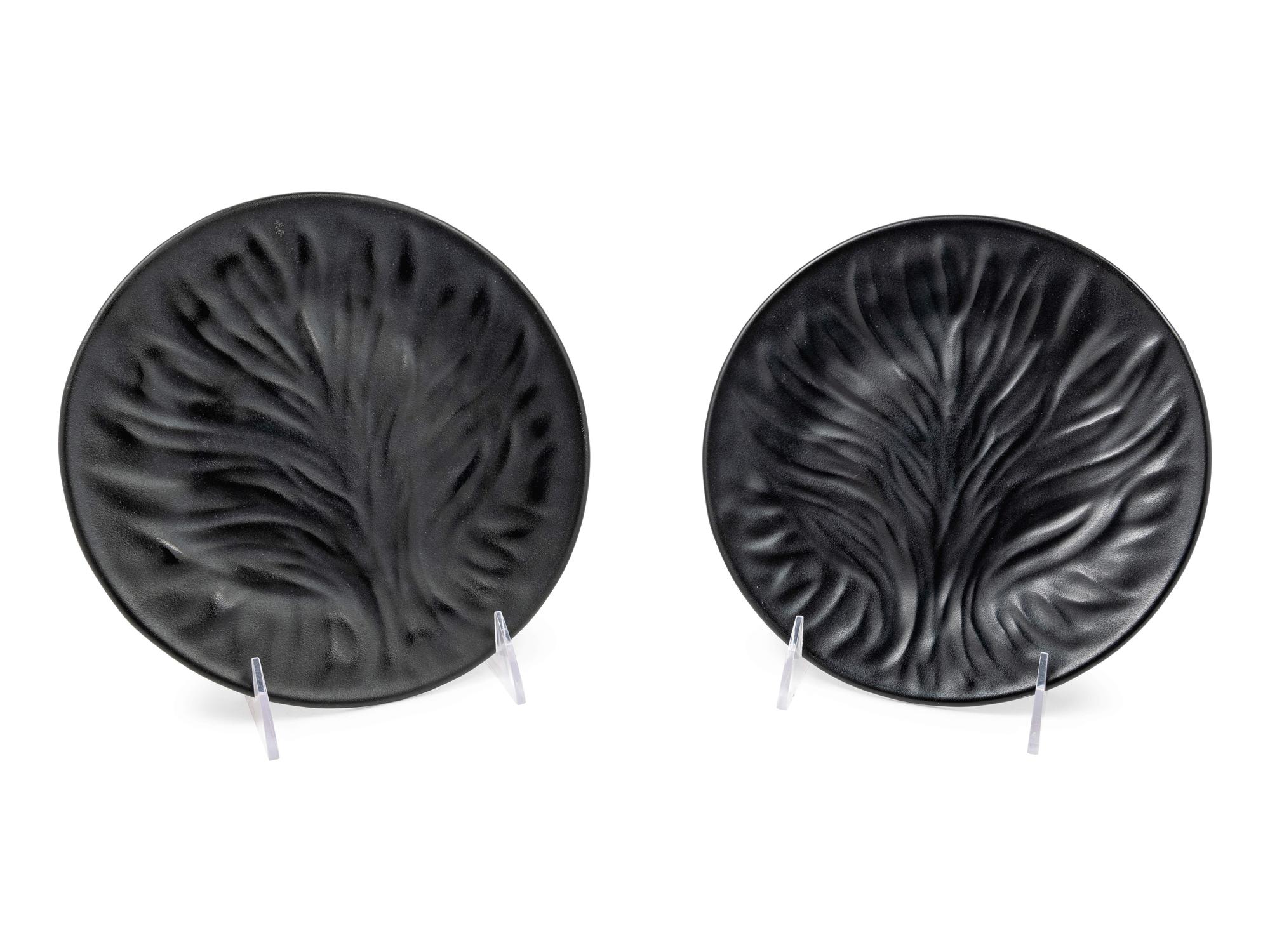 A Set of Twelve Lalique Colored and Frosted Glass Salad Plates — 20TH CENTURY
