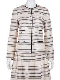 Chanel Silk Striped Skirt Ensemble, 1990s