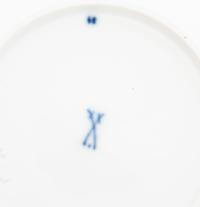Six Meissen Painted and Gilt Porcelain Luncheon Plates — 20TH CENTURY