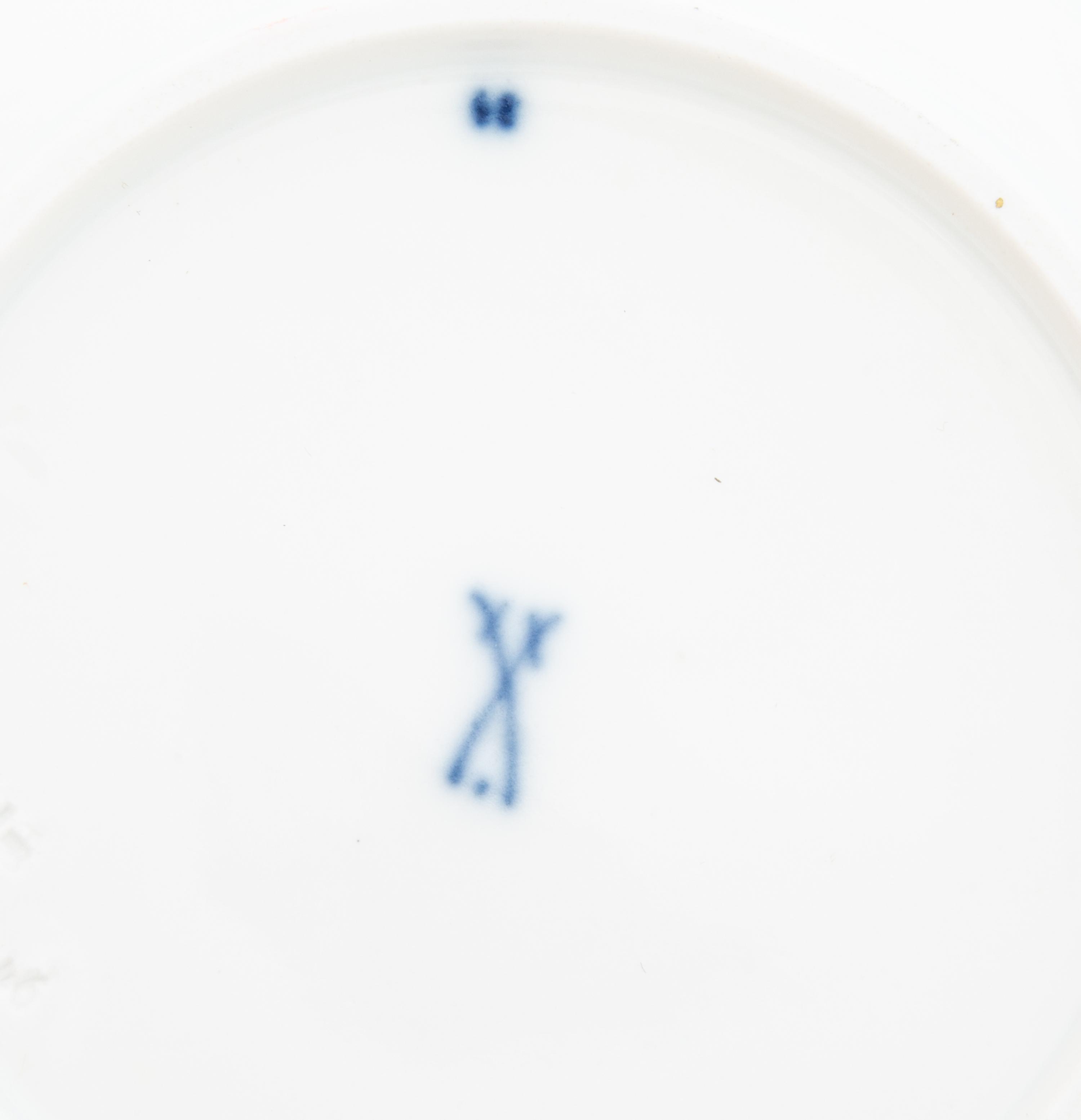 Six Meissen Painted and Gilt Porcelain Luncheon Plates — 20TH CENTURY