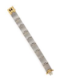 KIESELSTEIN-CORD, STEEL AND YELLOW GOLD 'WOMEN OF THE WORLD' BRACELET