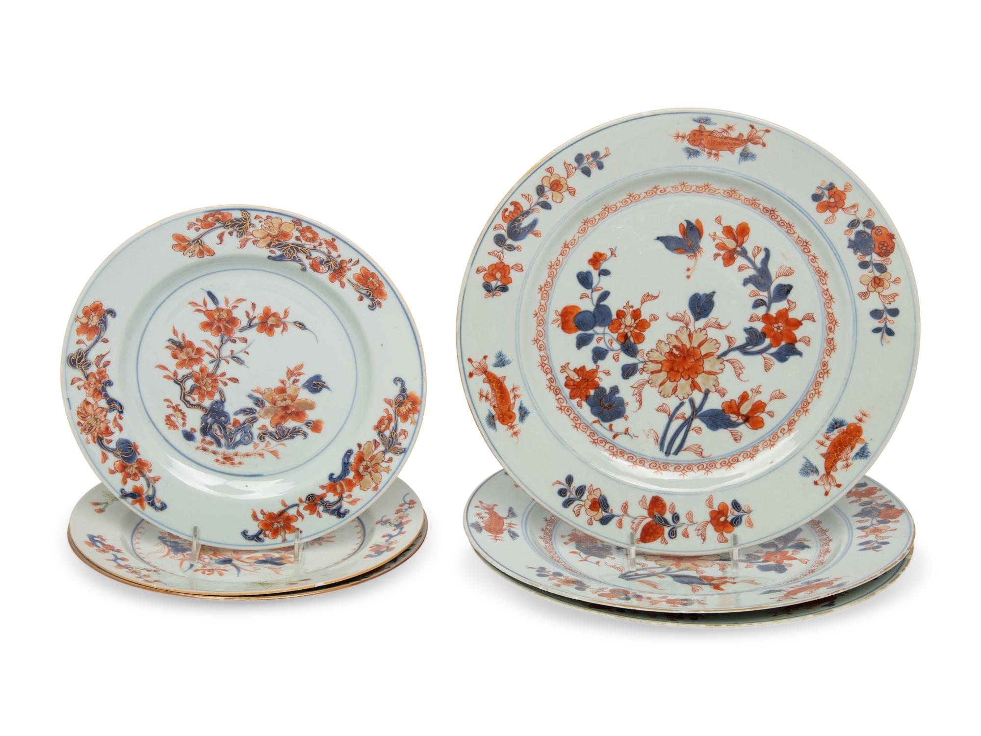 Six Chinese Export Imari Palate Porcelain Plates