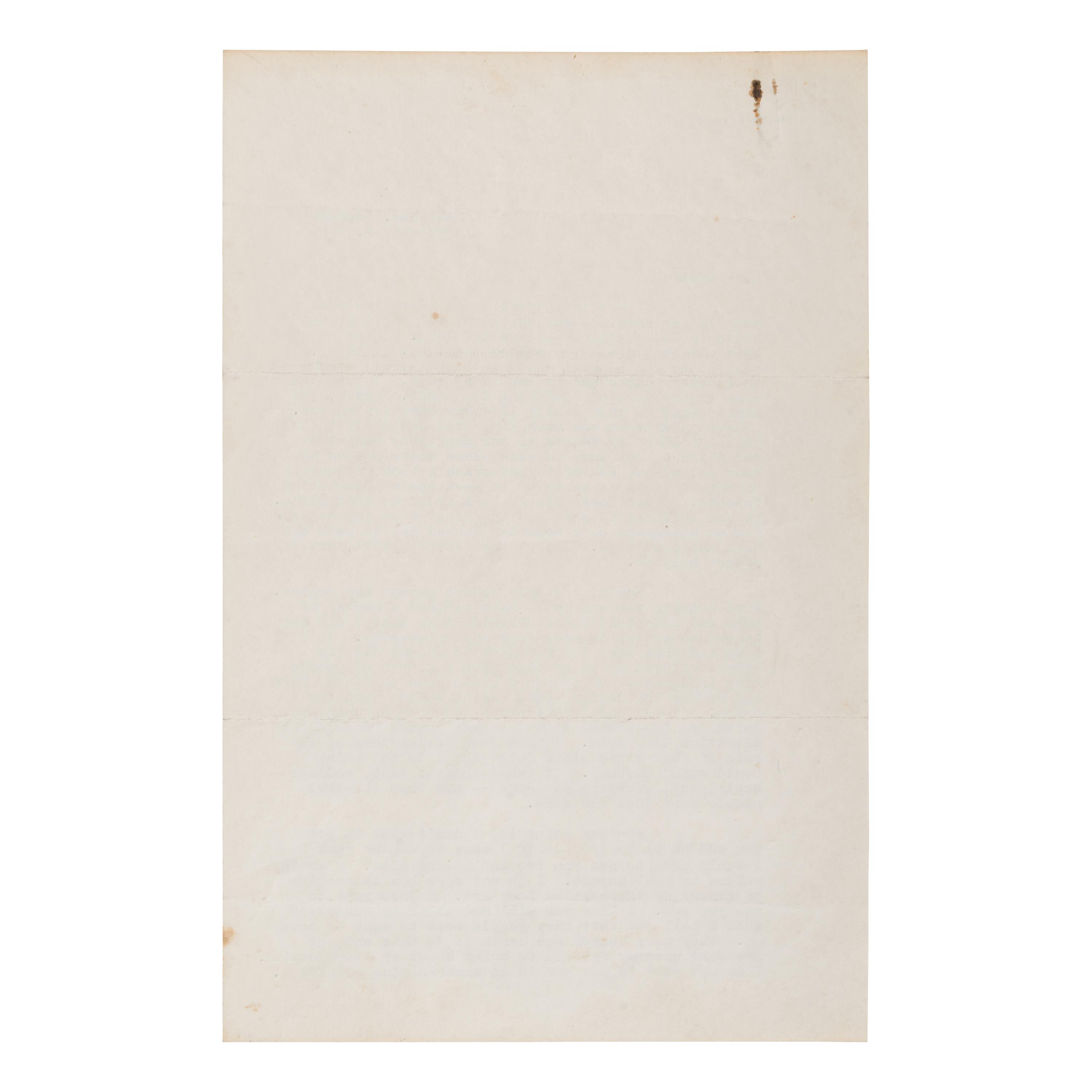 Mitchell, Margaret (1900-1949). Typed letter signed ("Margaret") to Edwin Granberry, Atlanta, 9 December 1936.
