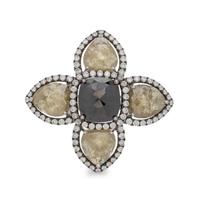 COLORED DIAMOND AND DIAMOND RING