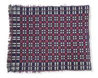 A Group of Five Woven Wool and Cotton Coverlets and Coverlet Panels, Pennsylvania, 19th Century