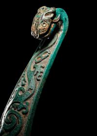 Three Chinese Metal Belt Hooks, Warring States-Han Dynasty 戰國-漢 青銅帶鉤三件
