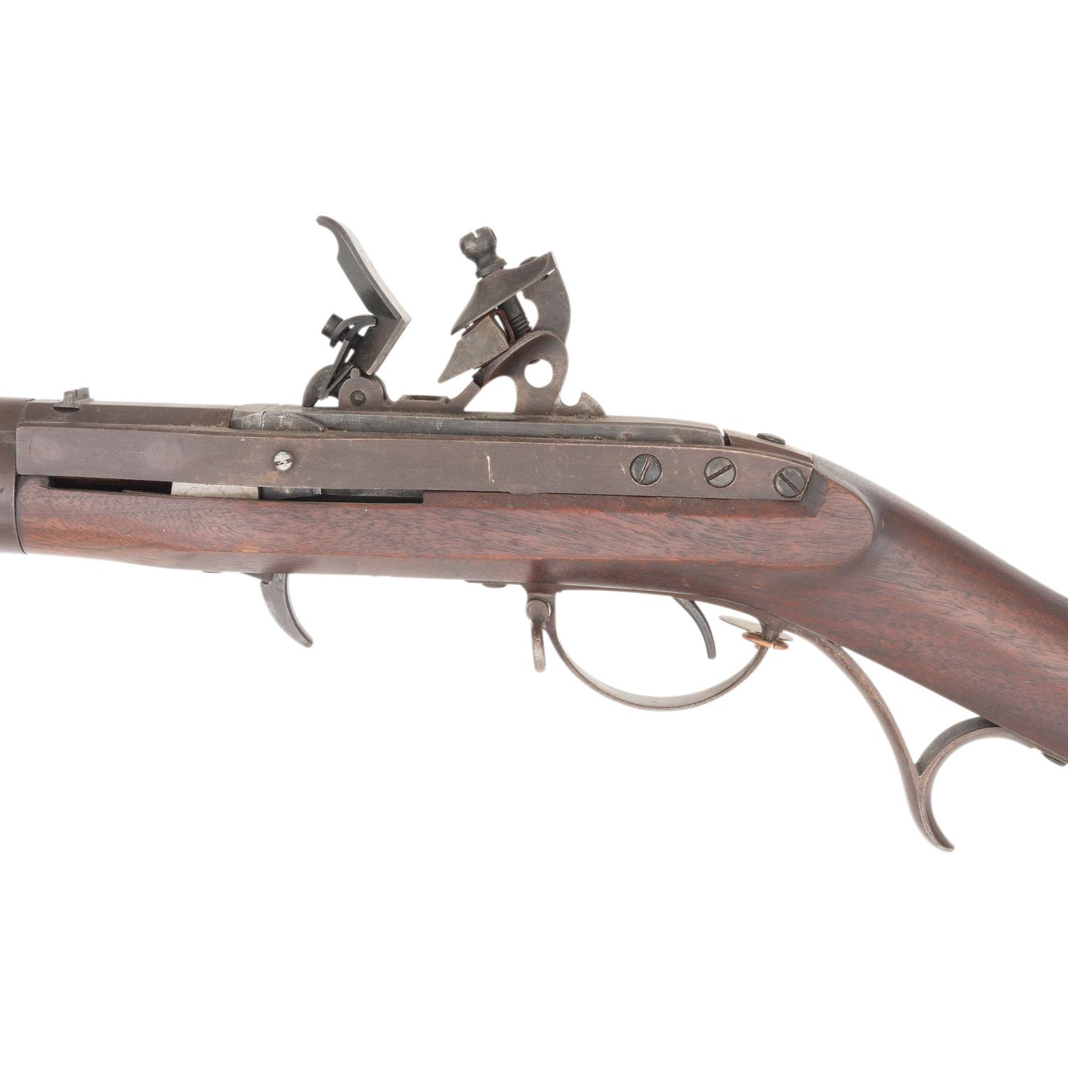 Fine US Model 1819 Flintlock Hall Rifle with Springfield Armory Collection Tag