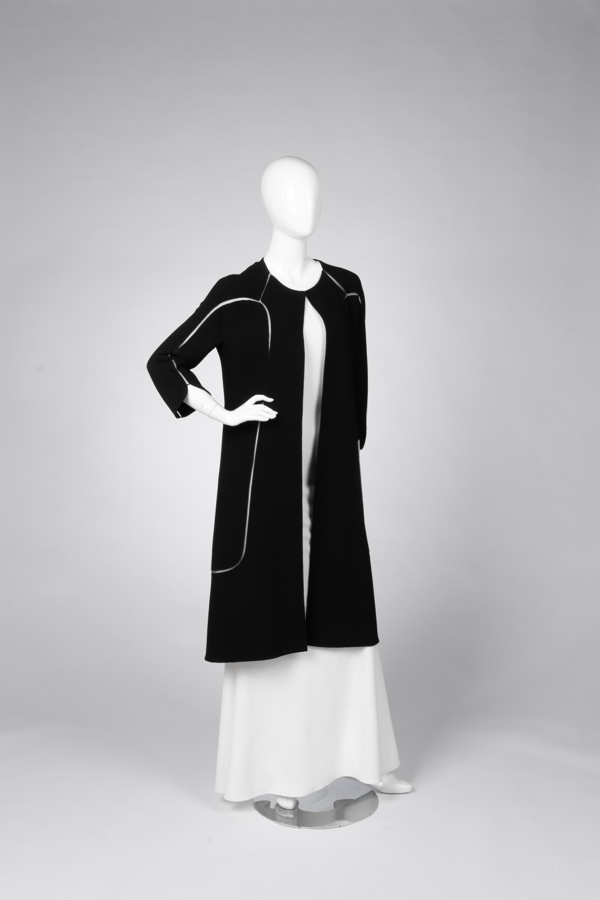 Ralph Rucci Wool Jacket with Net Inserts