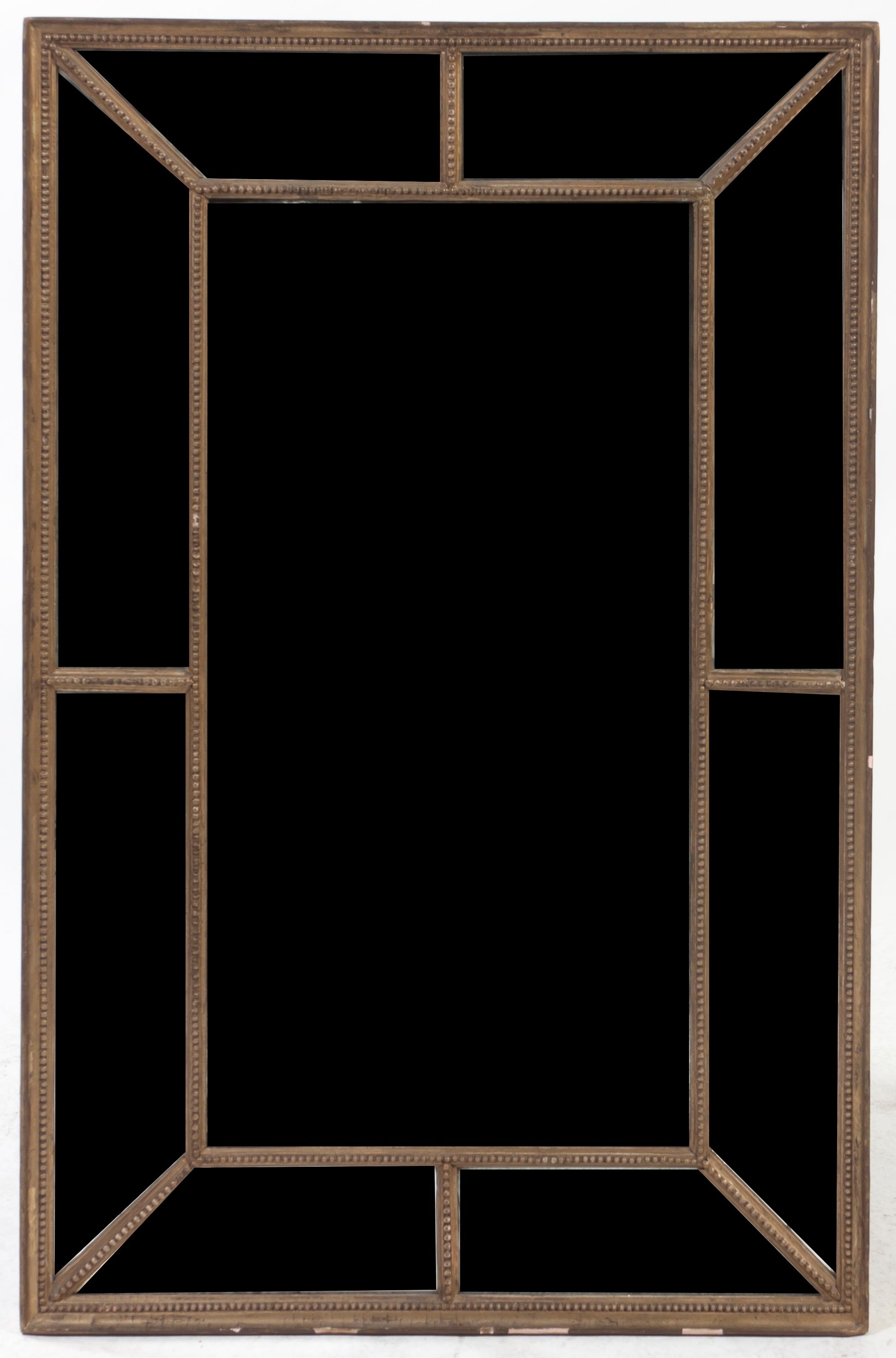 An Italian Giltwood Mirror, Height 40 5/8 x width 28 1/4 inches.
