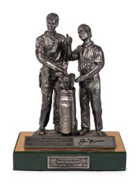 A Jack Nicklaus Signed Autograph Michael Ricker "The Legend Lives" Limited Edition Pewter Sculpture