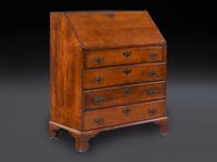 A Chippendale Tiger Maple Slant Front Desk