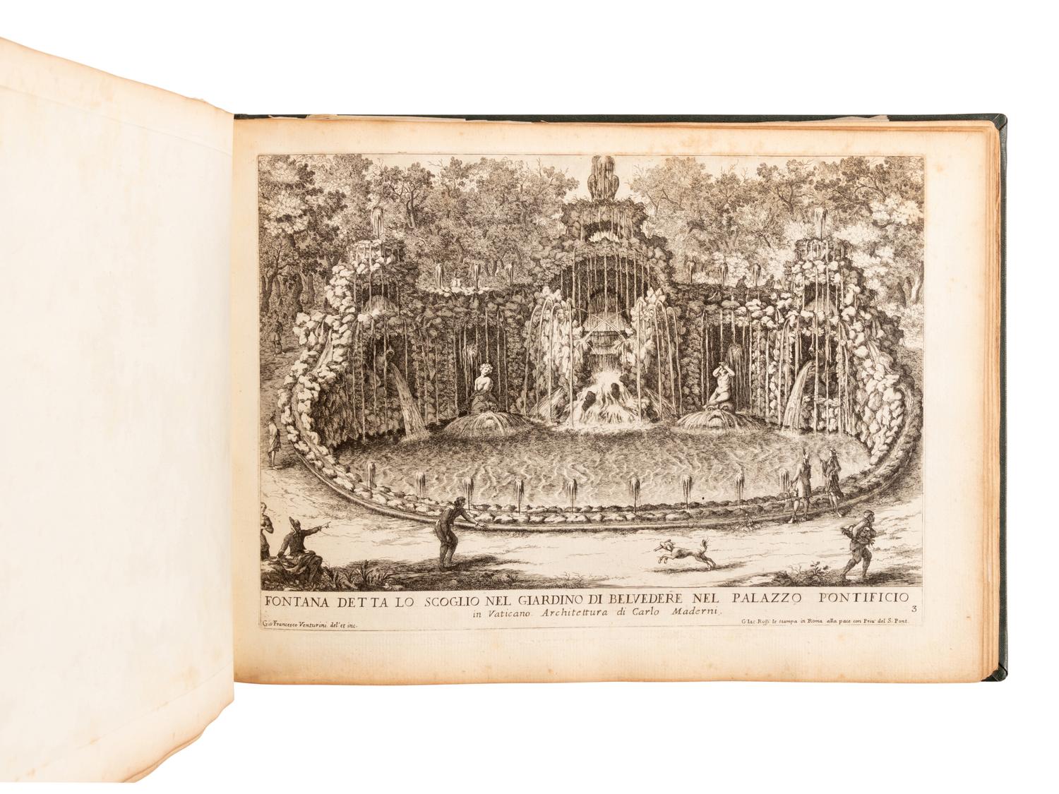 [ARCHITECTURE]. FALDA, Giovanni Battista (1648-1678). Le fontane di Roma nelle piazze e luoghi pubblici della citta . Rome: Giovanni Giacomo de Rossi, n.d. [ca 1691].