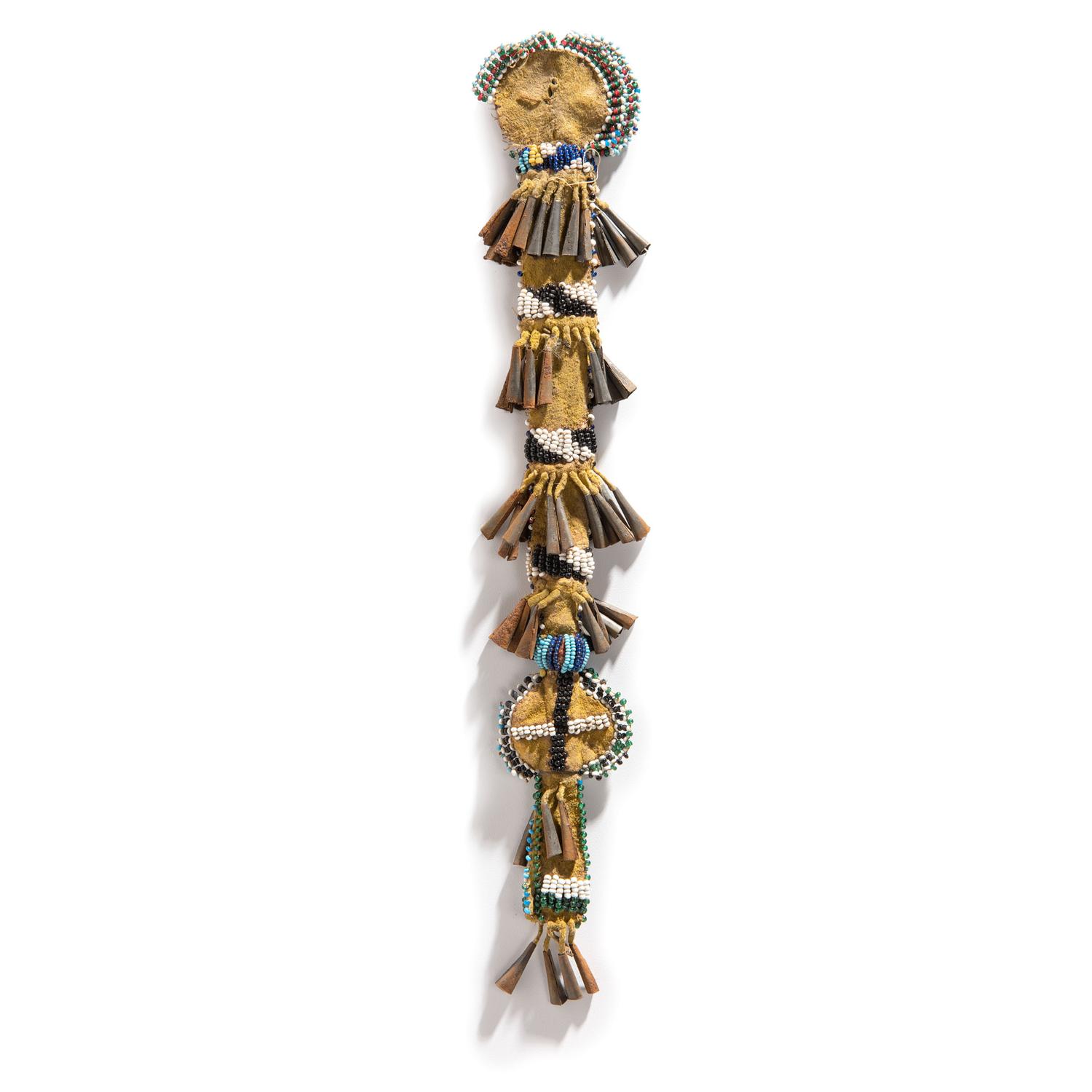 Mescalero Apache Beaded Hide Awl Case