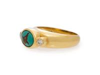 MARLENE STOWE, TURQUOISE AND DIAMOND RING