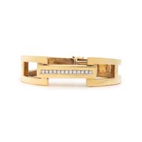 YELLOW GOLD AND DIAMOND BANGLE BRACELET