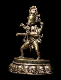 An Indian Brass Figure of Ganapati
