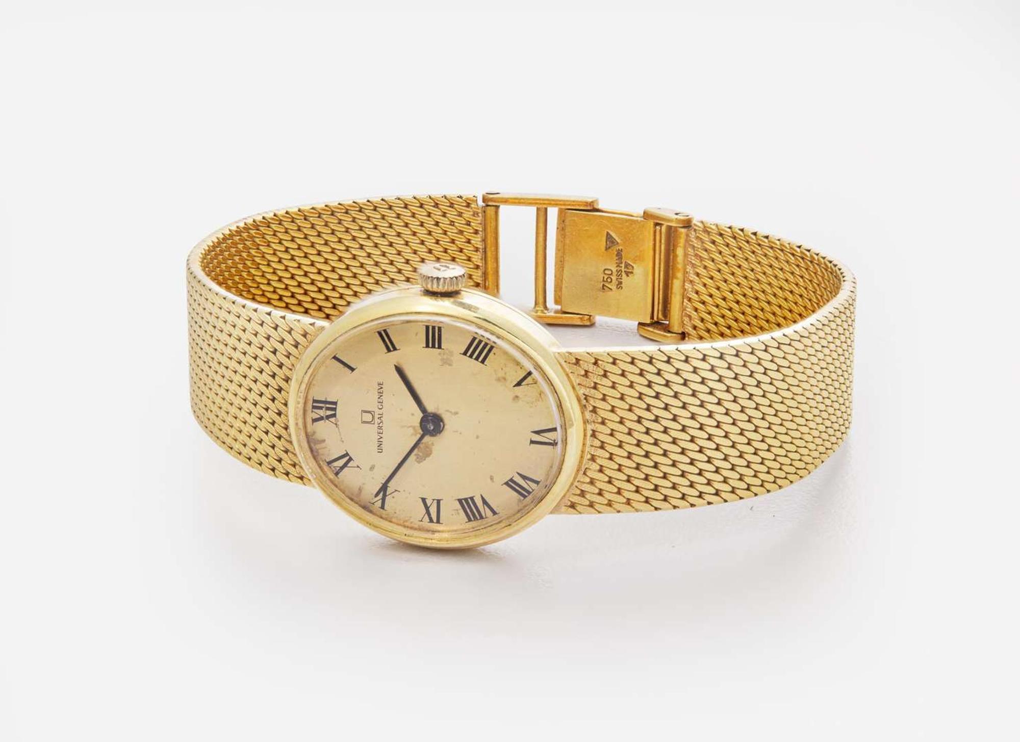 An 18K Yellow Gold Ladies Universal Geneve Watch