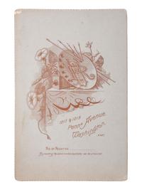 [WOMEN'S SUFFRAGE]. ANTHONY, Susan B. (1820-1906). RICE, photographer. Cabinet photograph portrait INSCRIBED BY ANTHONY.