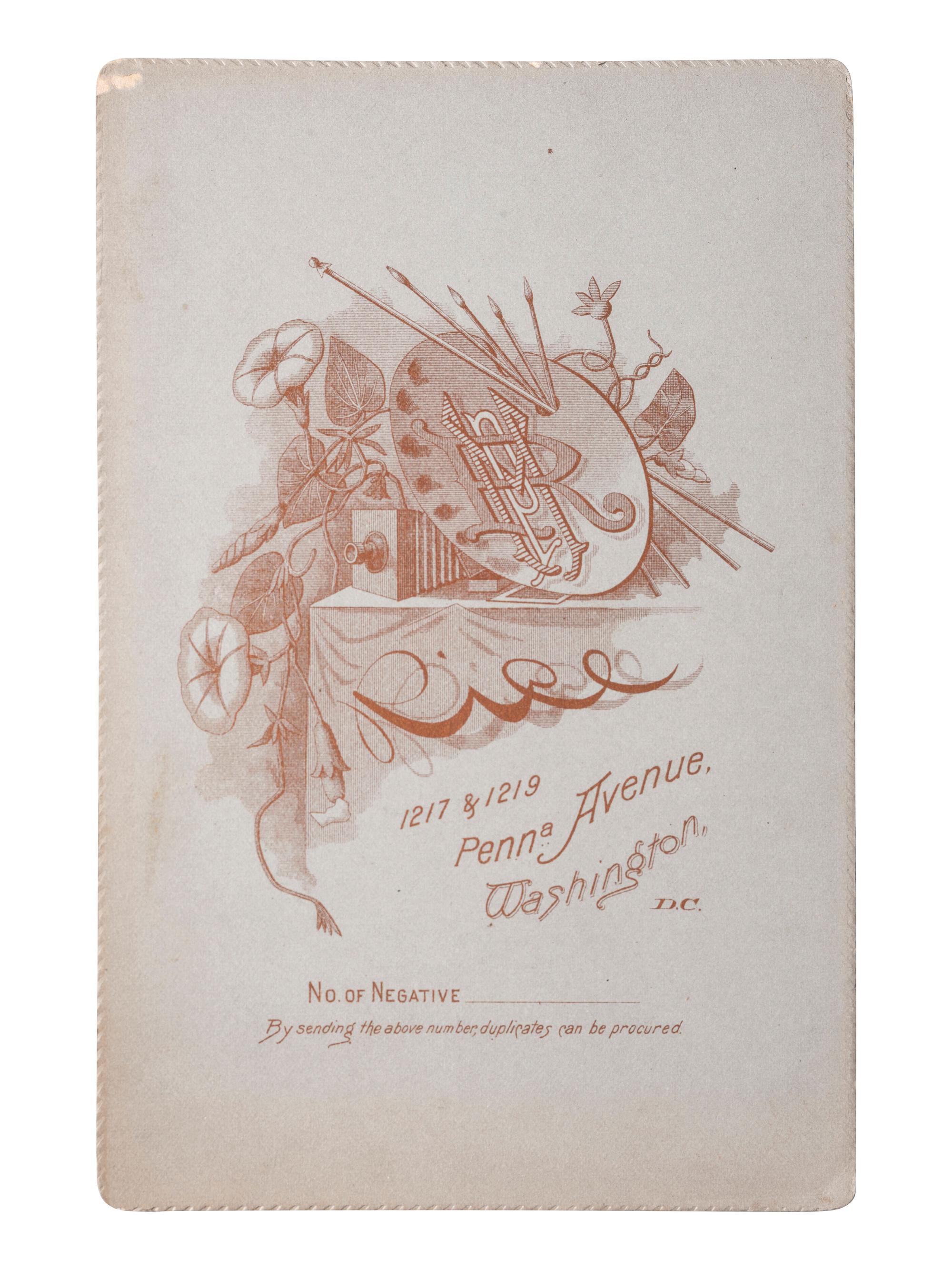 [WOMEN'S SUFFRAGE]. ANTHONY, Susan B. (1820-1906). RICE, photographer. Cabinet photograph portrait INSCRIBED BY ANTHONY.