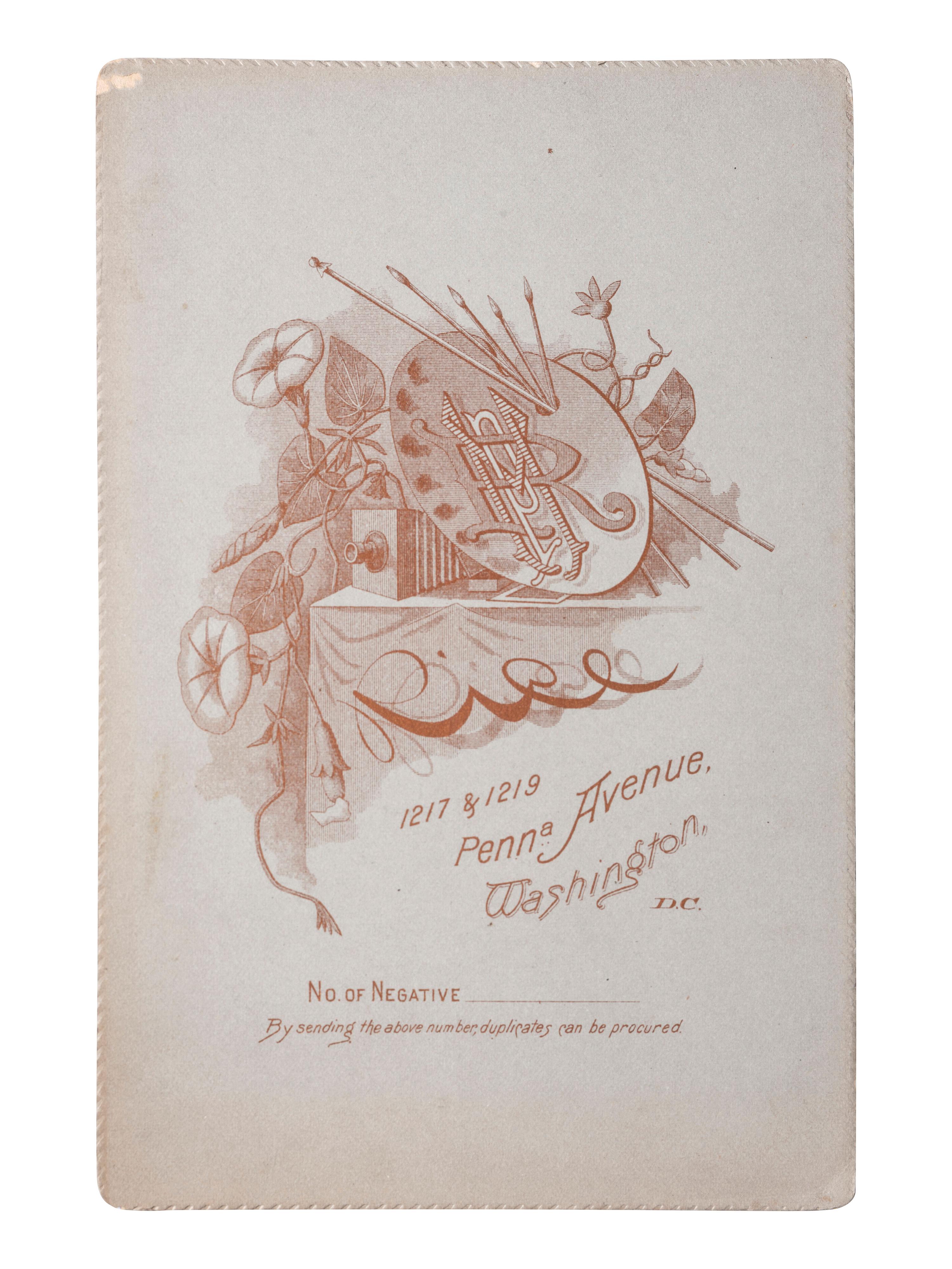 [WOMEN'S SUFFRAGE]. ANTHONY, Susan B. (1820-1906). RICE, photographer. Cabinet photograph portrait INSCRIBED BY ANTHONY.