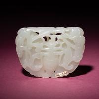 A Chinese White Jade 'Butterfly' Pendant, 18th/19th Century — 清中期 白玉雙面蝴蝶佩