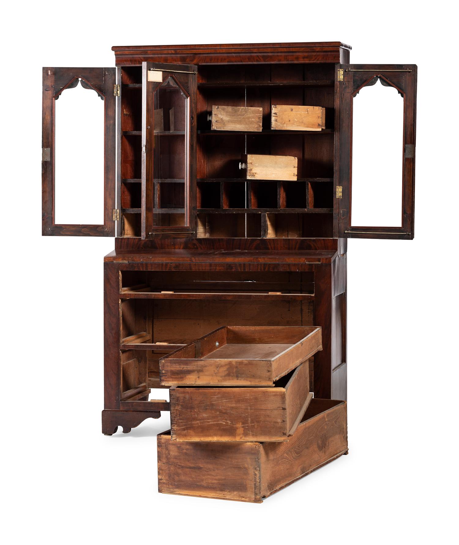 A Classical Mahogany Secretary Bookcase
