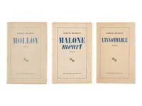 BECKETT, Samuel (1906-1989). Molloy . -- Malone meurt . -- L'Innommable . Paris: Éditions de Minuit, 1951, 1951, 1953.