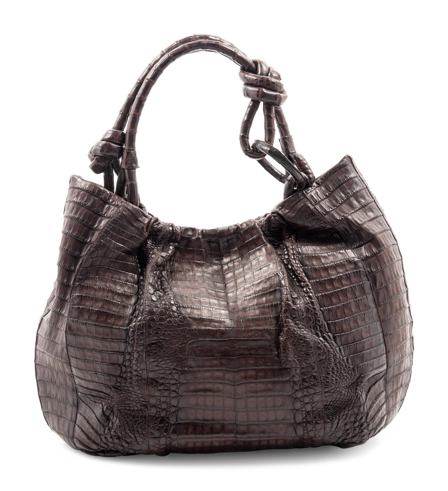 Nancy Gonzalez Crocodile Hobo Tote Bag, 1990-2000s