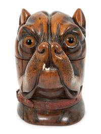 An English Treen Dog Humidor